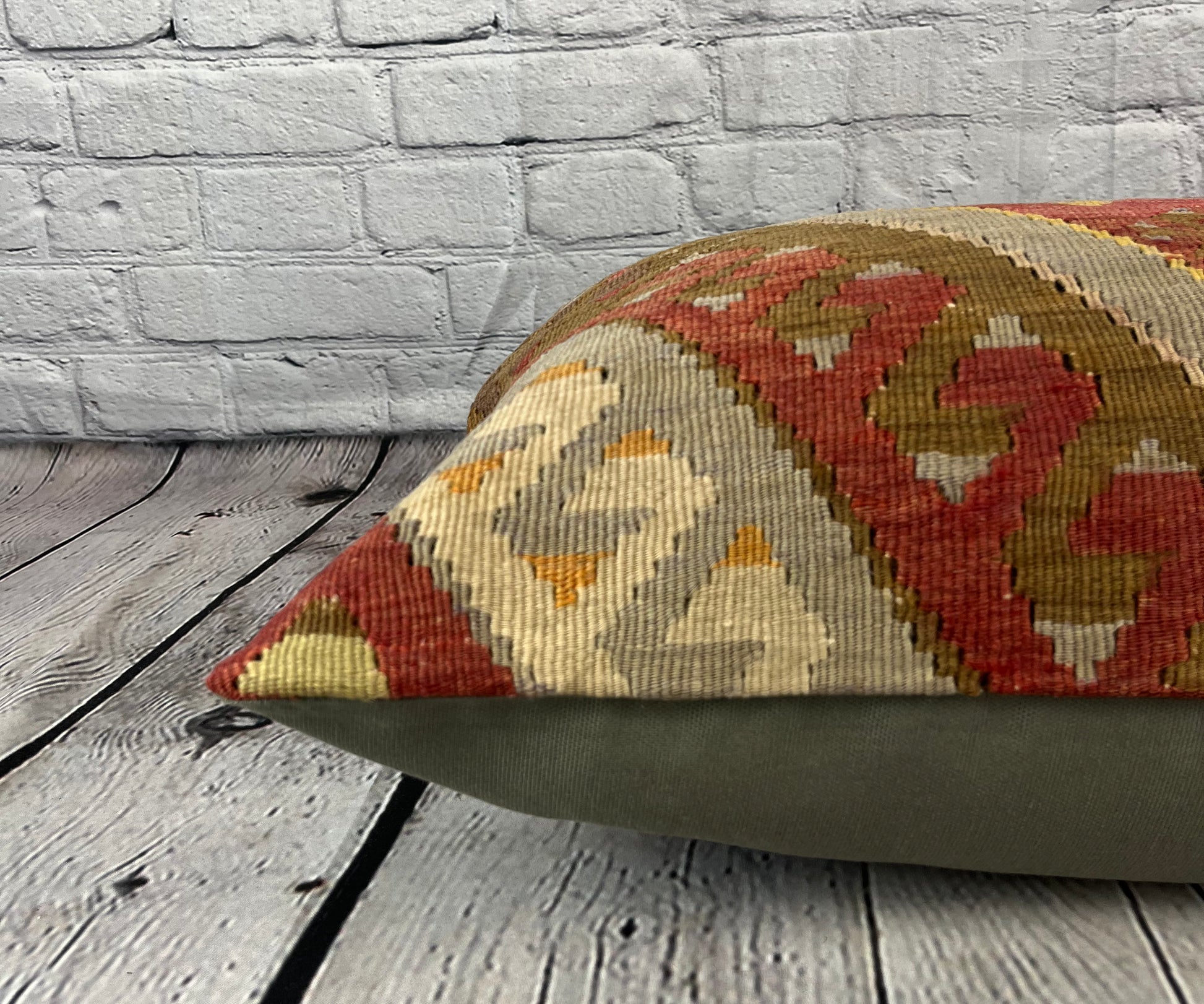 16 x 24 Kilim Pillow Turkish Cushion Labyrinth Comfort Pillow Cushion Cover #6942