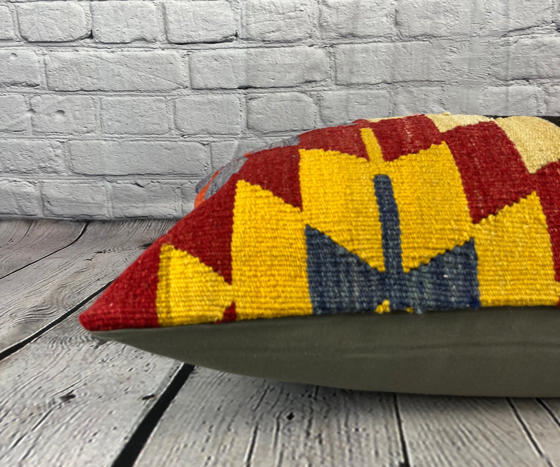 16 x 24 Kilim Pillow Turkish Cushion Golden Gate Pillow Cushion Cover #6854