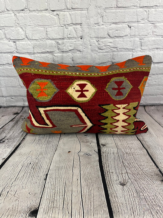 16 x 24 Kilim Pillow Turkish Cushion Golden Gate Comfort Pillow Cushion Cover #6832