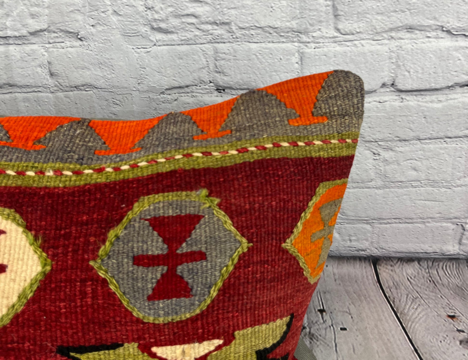 16 x 24 Kilim Pillow Turkish Cushion Golden Gate Comfort Pillow Cushion Cover #6832