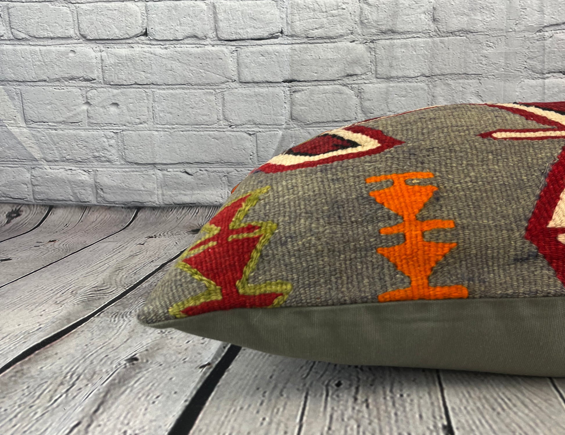 16 x 24 Kilim Pillow Turkish Cushion Golden Gate Comfort Pillow Cushion Cover #6832