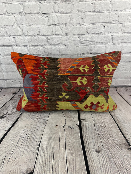 16 x 24 Kilim Pillow Turkish Aegean Dreamland Pillow Cushion Cover #6837
