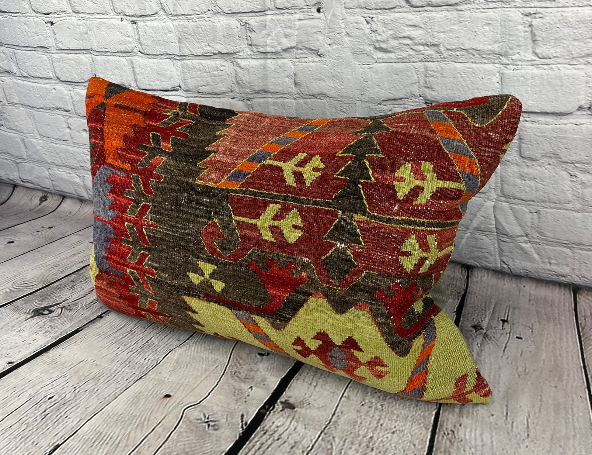 16 x 24 Kilim Pillow Turkish Aegean Dreamland Pillow Cushion Cover #6837