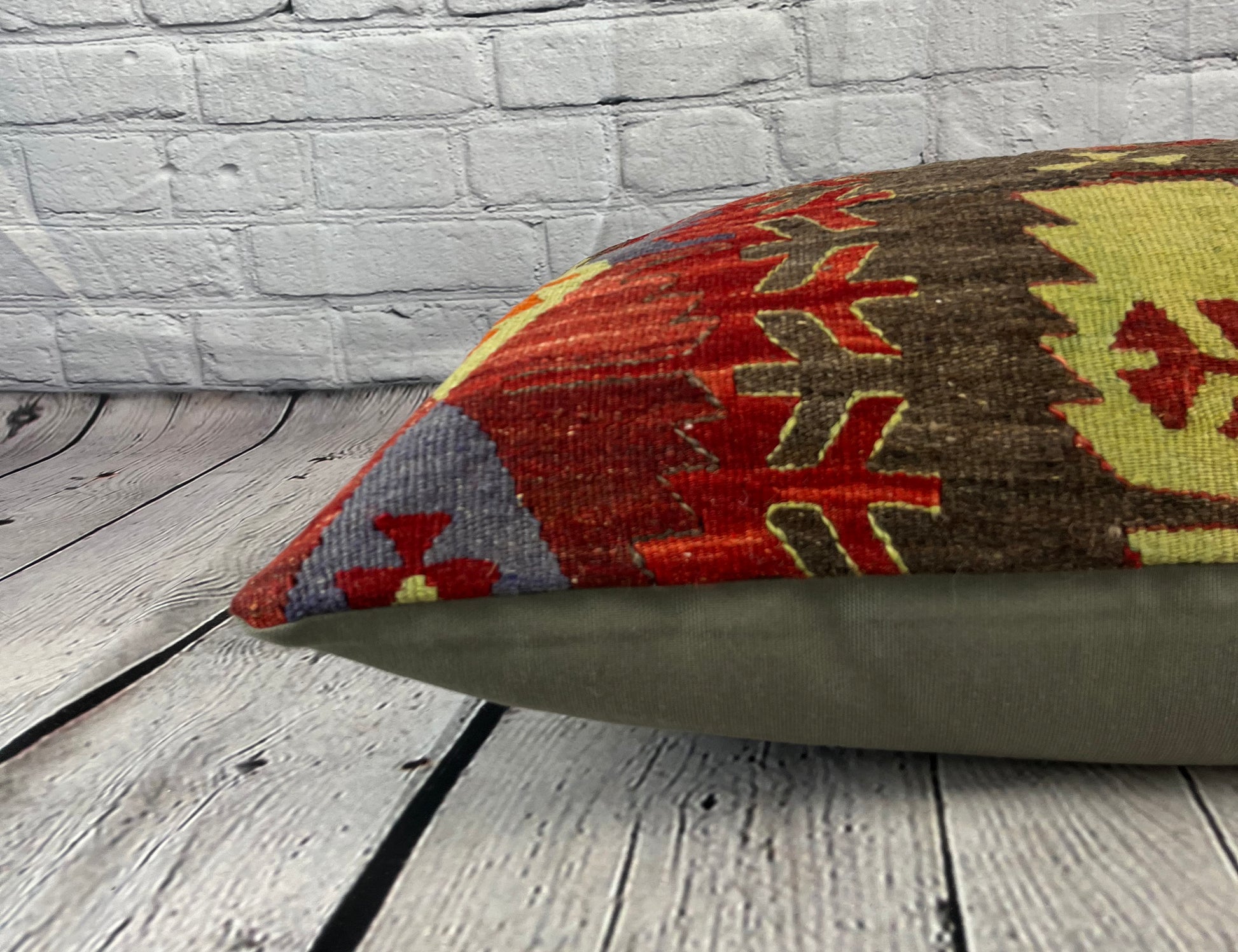 16 x 24 Kilim Pillow Turkish Aegean Dreamland Pillow Cushion Cover #6837