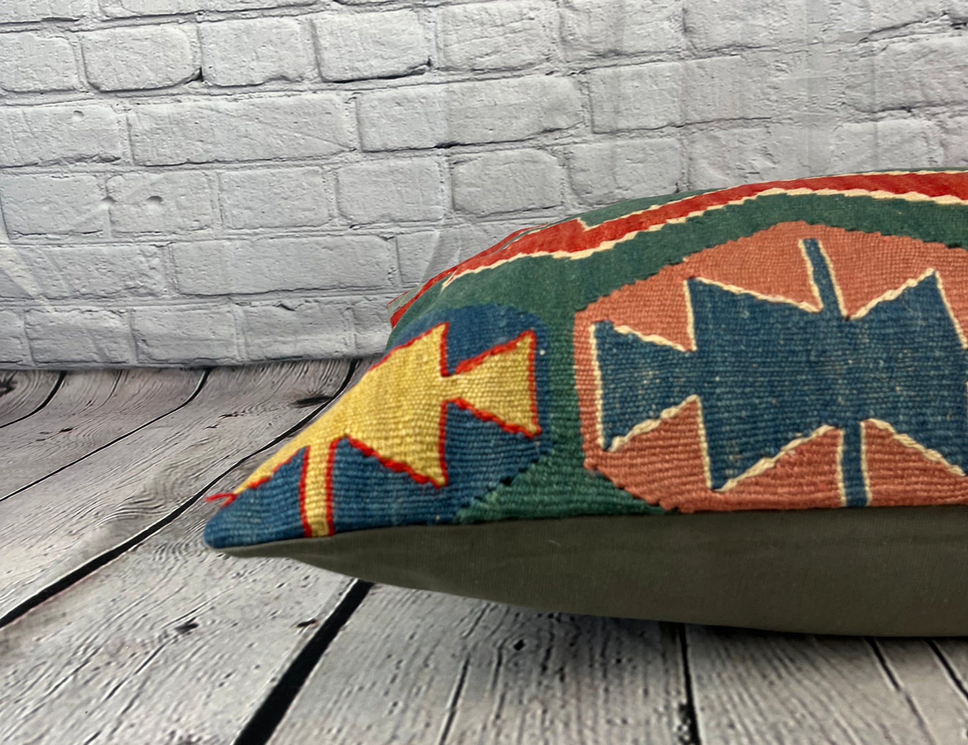 16 x 24 Kilim Pillow Turkish Aegean Dreamland Pillow Cushion Cover #6833