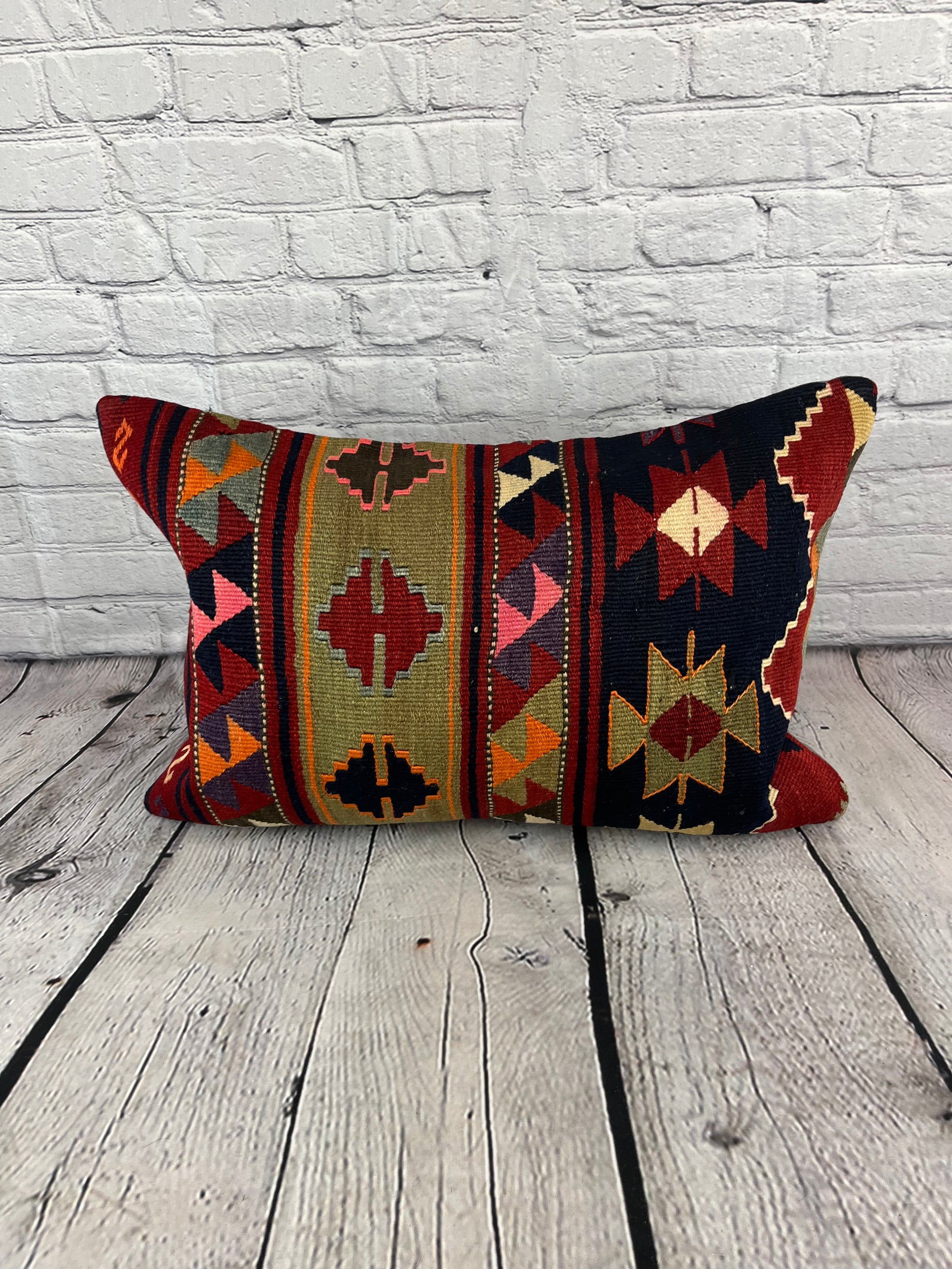 16 x 24 Kilim Pillow Cappadocian Twilight Turkish Pillow Cushion Cover #6881