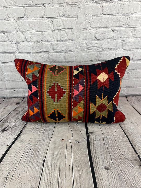 16 x 24 Kilim Pillow Cappadocian Twilight Turkish Pillow Cushion Cover #6881