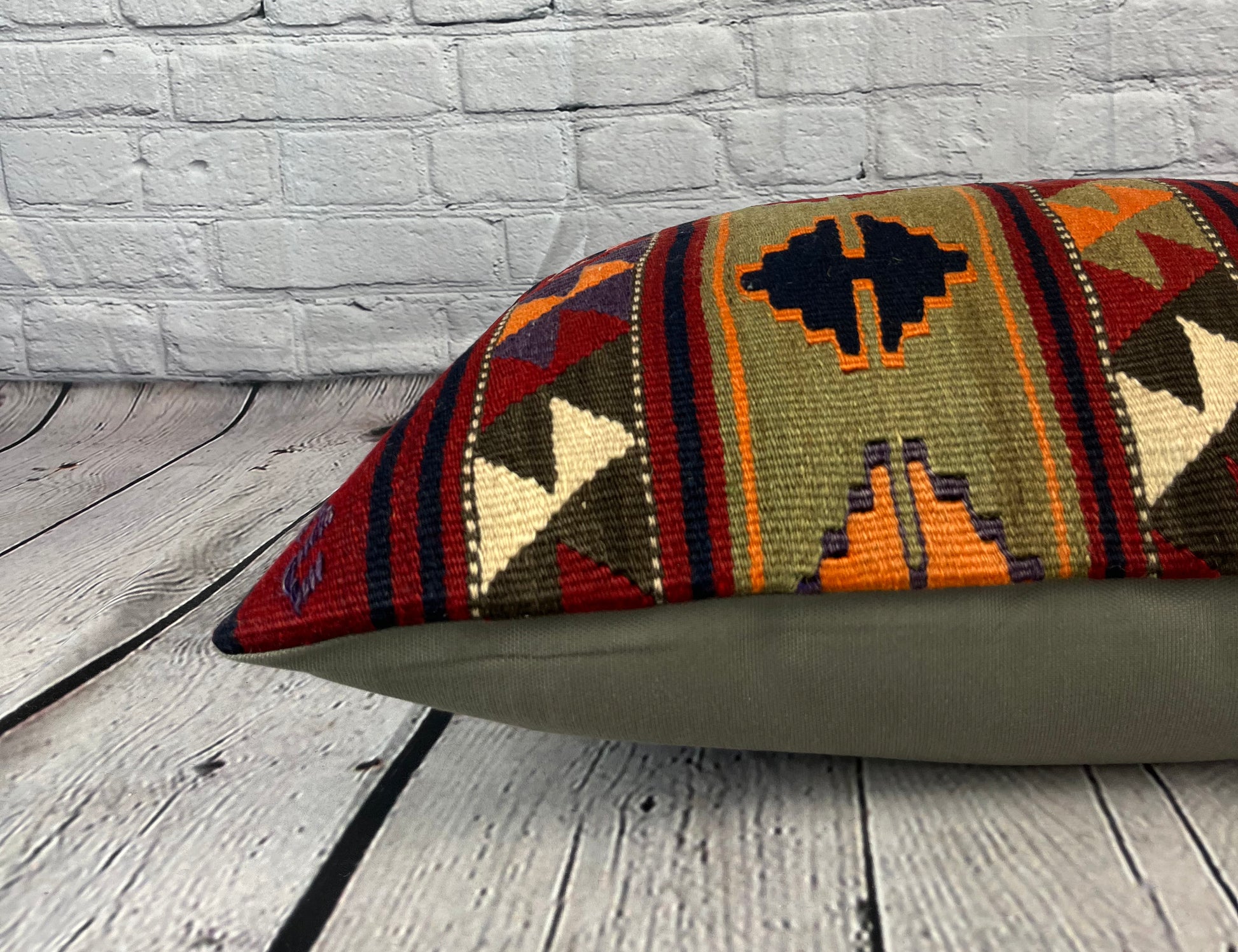 16 x 24 Kilim Pillow Cappadocian Twilight Turkish Pillow Cushion Cover #6881