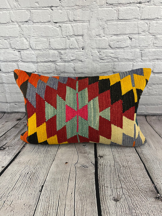 16 x 24 Kilim Pillow Turkish Route Symphony Pillow Cushion Cover #6882
