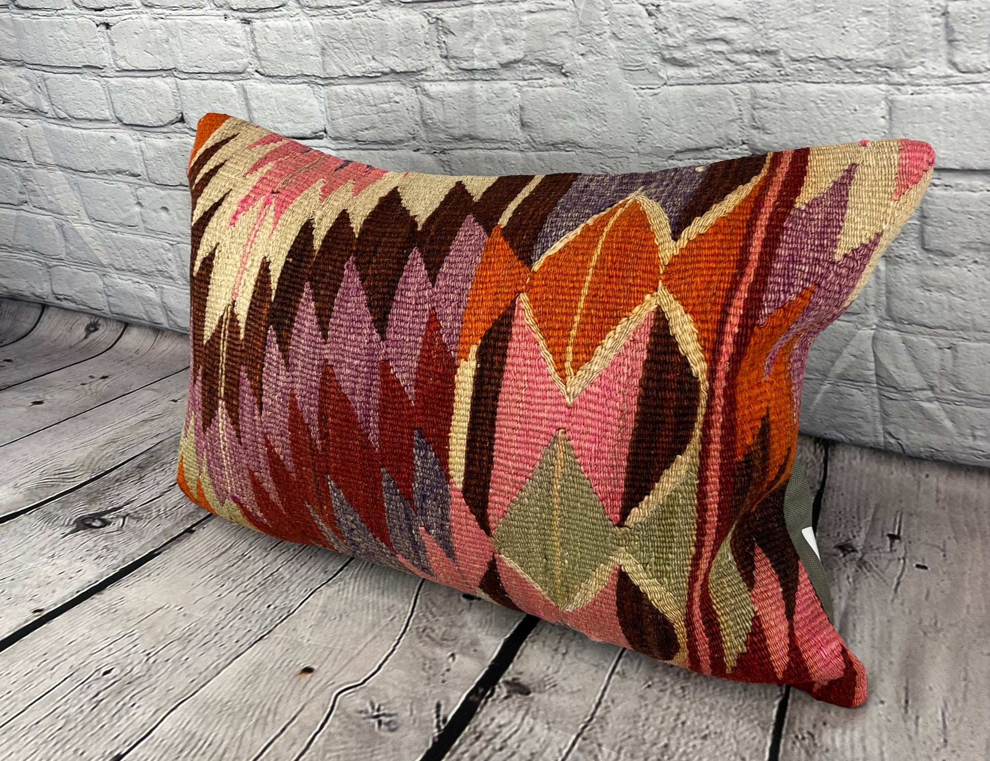 16 x 24 Kilim Pillow Turkish Labyrinth Tranquility Pillow Cushion Cover #6872