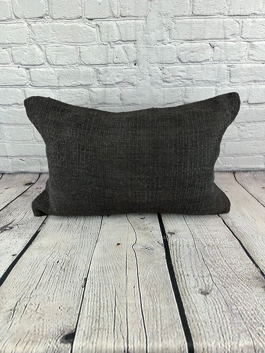 16 x 24 Hemp Pillow Turkish Cushion Natural Black Pillow Cushion Cover #6055