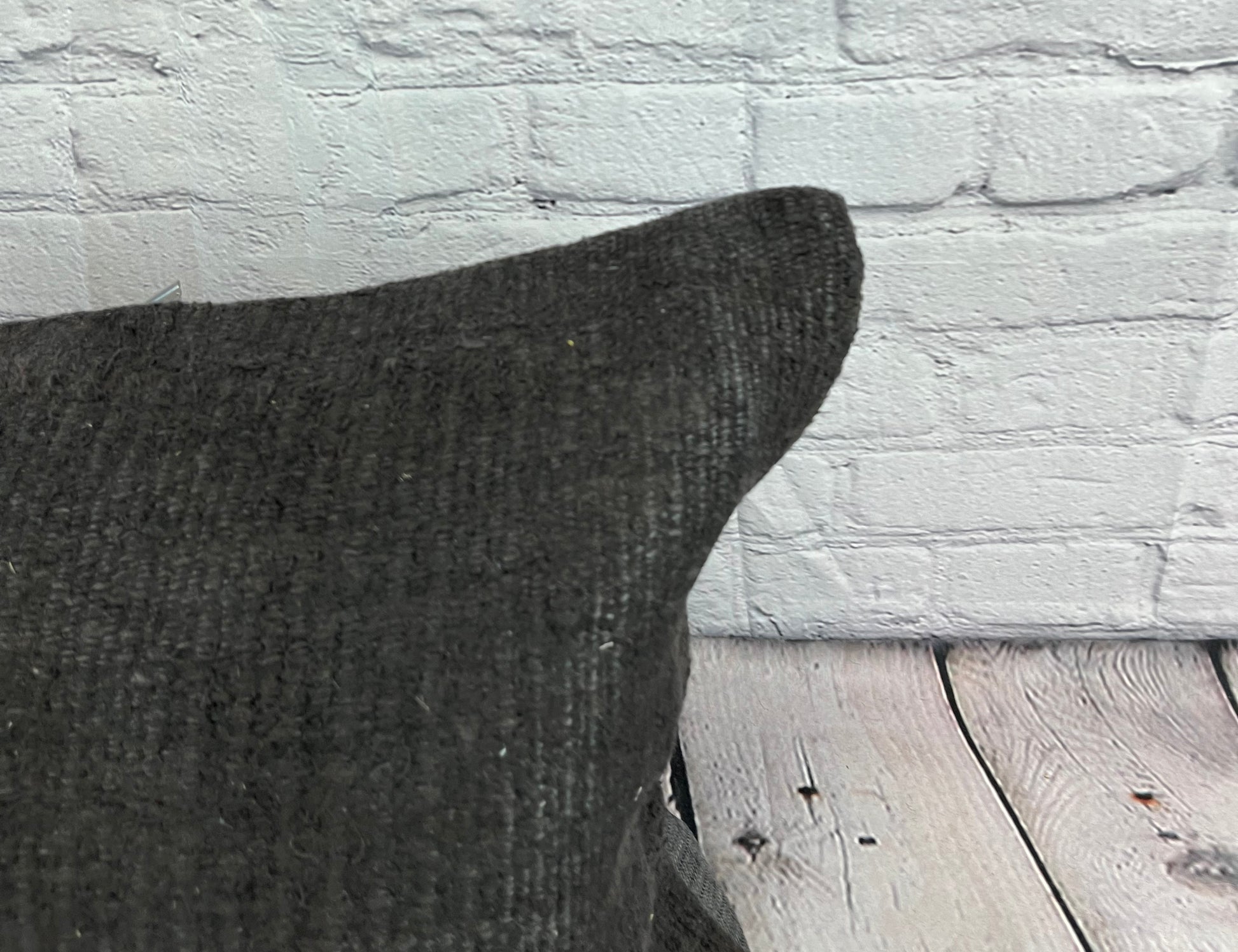 16 x 24 Hemp Pillow Turkish Cushion Natural Black Pillow Cushion Cover #6055