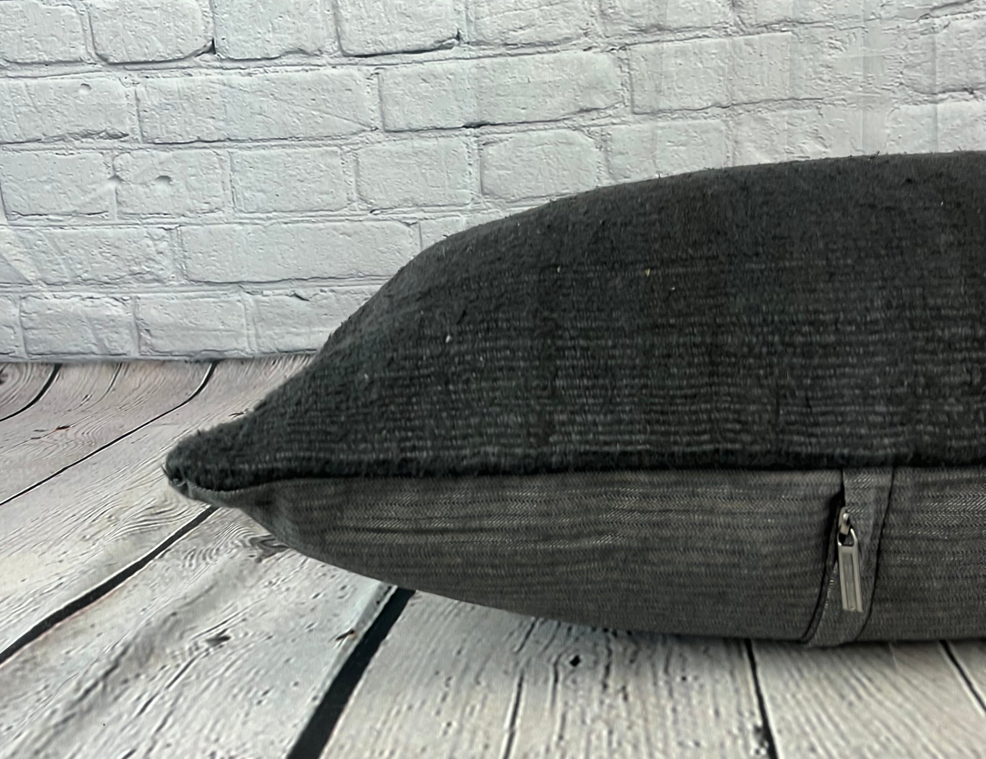 16 x 24 Hemp Pillow Turkish Cushion Natural Black Pillow Cushion Cover #6062