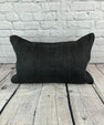 16 x 24 Hemp Pillow Turkish Cushion Natural Black Pillow Cushion Cover #6053