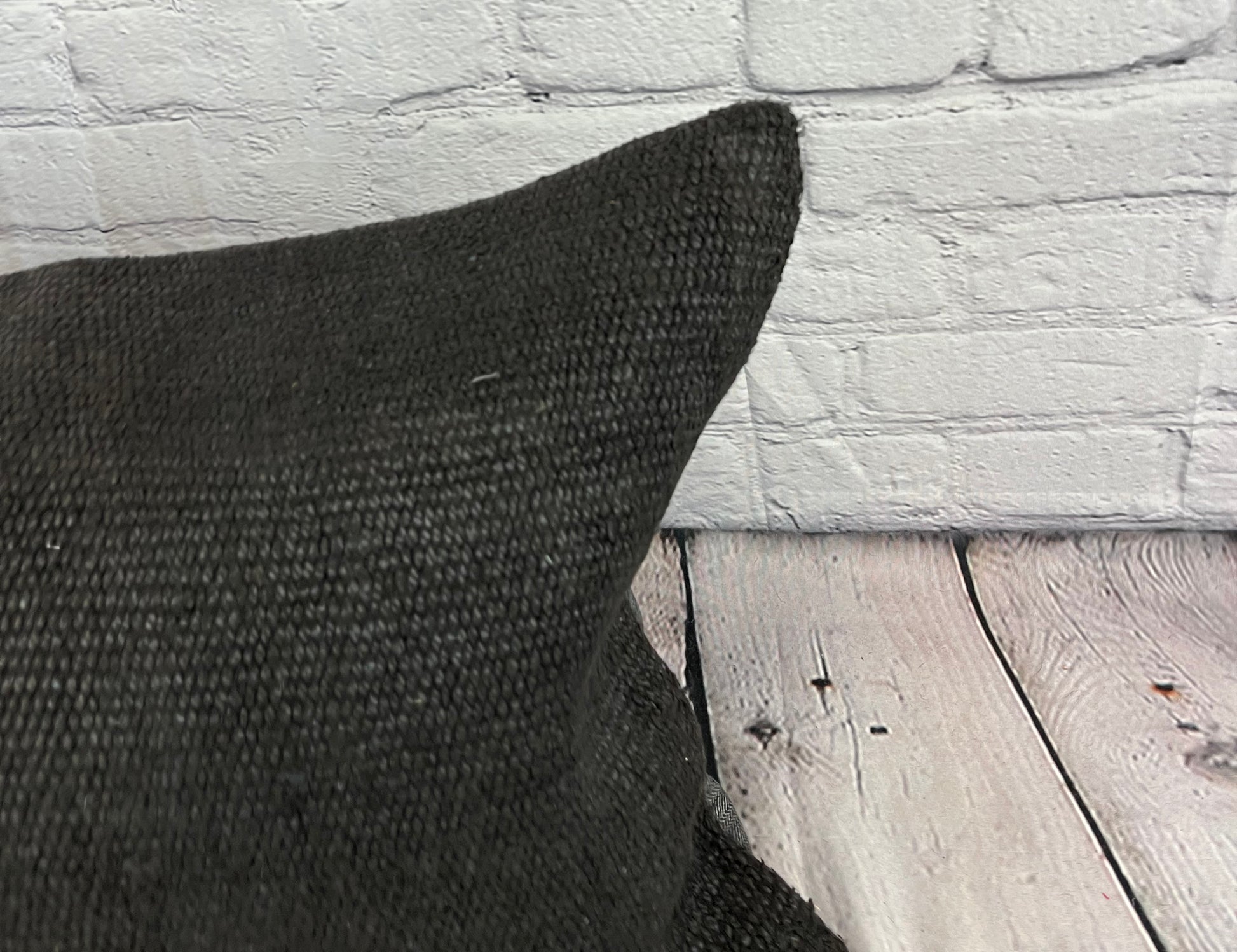 16 x 24 Hemp Pillow Turkish Cushion Natural Black Pillow Cushion Cover #6046