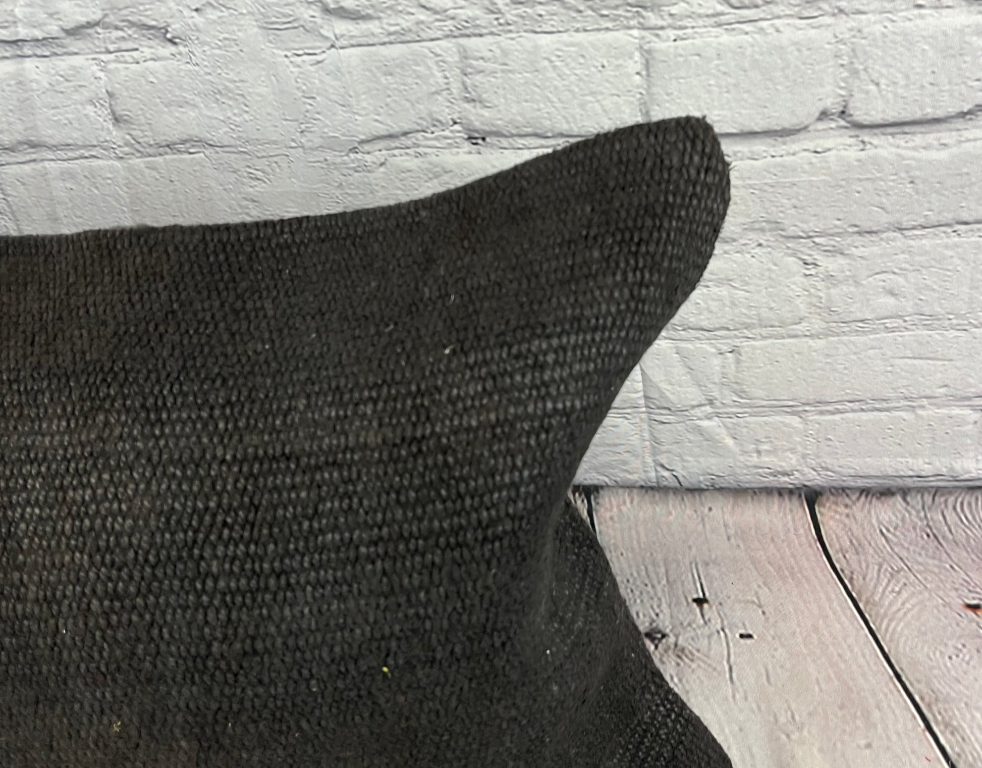 16 x 24 Hemp Pillow Turkish Cushion Natural Black Pillow Cushion Cover #6047