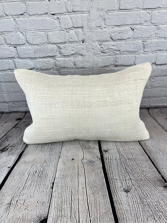 16 x 24 Hemp Pillow Turkish Cushion Natural White Pillow Cushion Cover #6153