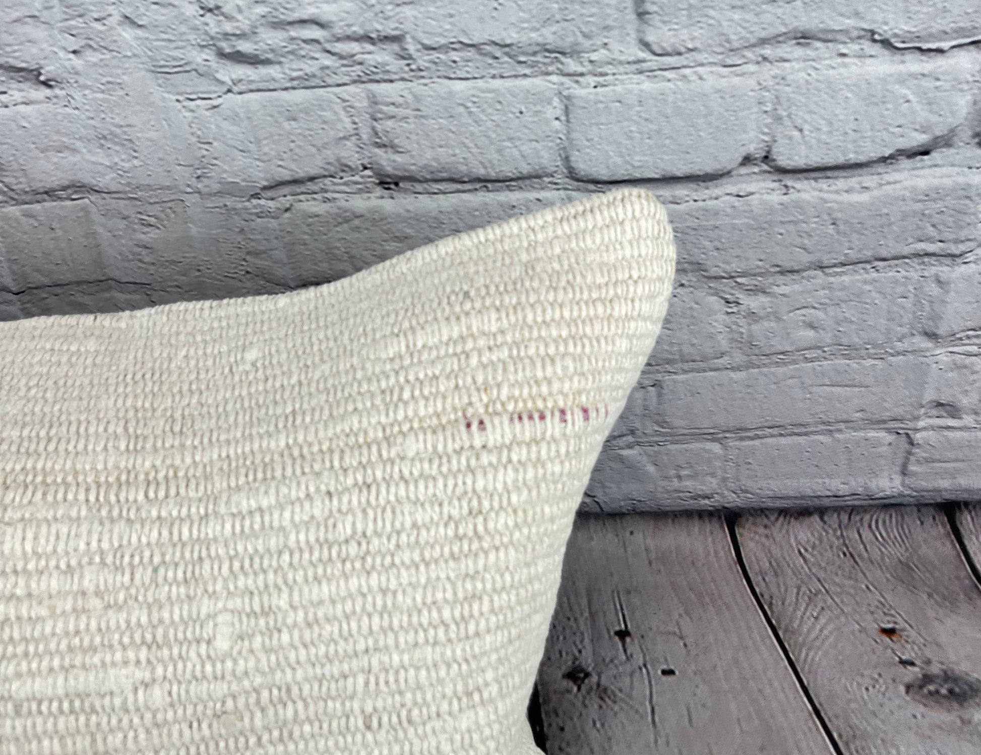 16 x 24 Hemp Pillow Turkish Cushion Natural White Pillow Cushion Cover #6153