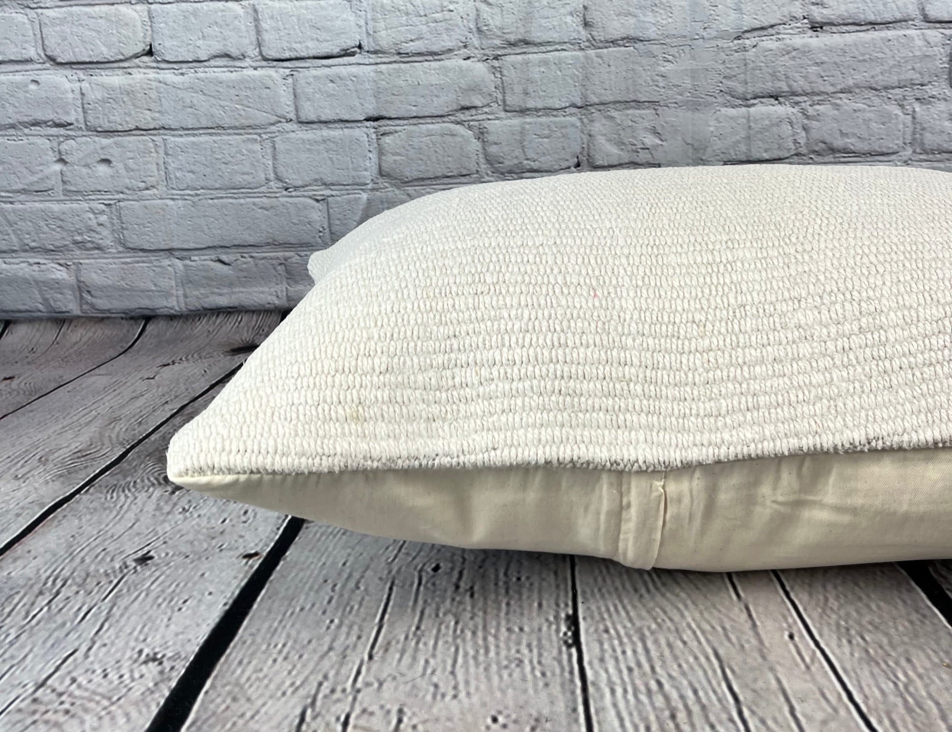 16 x 24 Hemp Pillow Turkish Cushion Natural White Pillow Cushion Cover #6153
