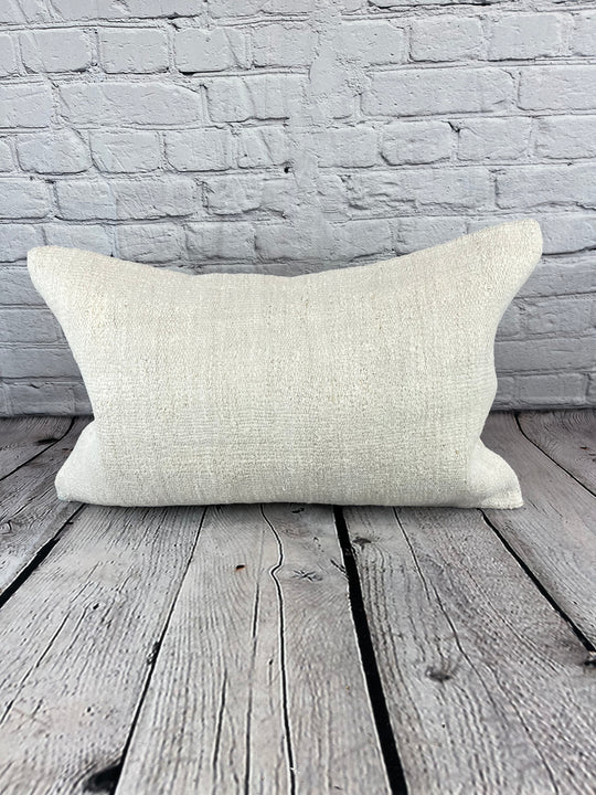 16 x 24 Hemp Pillow Turkish Cushion Natural White Pillow Cushion Cover #6181