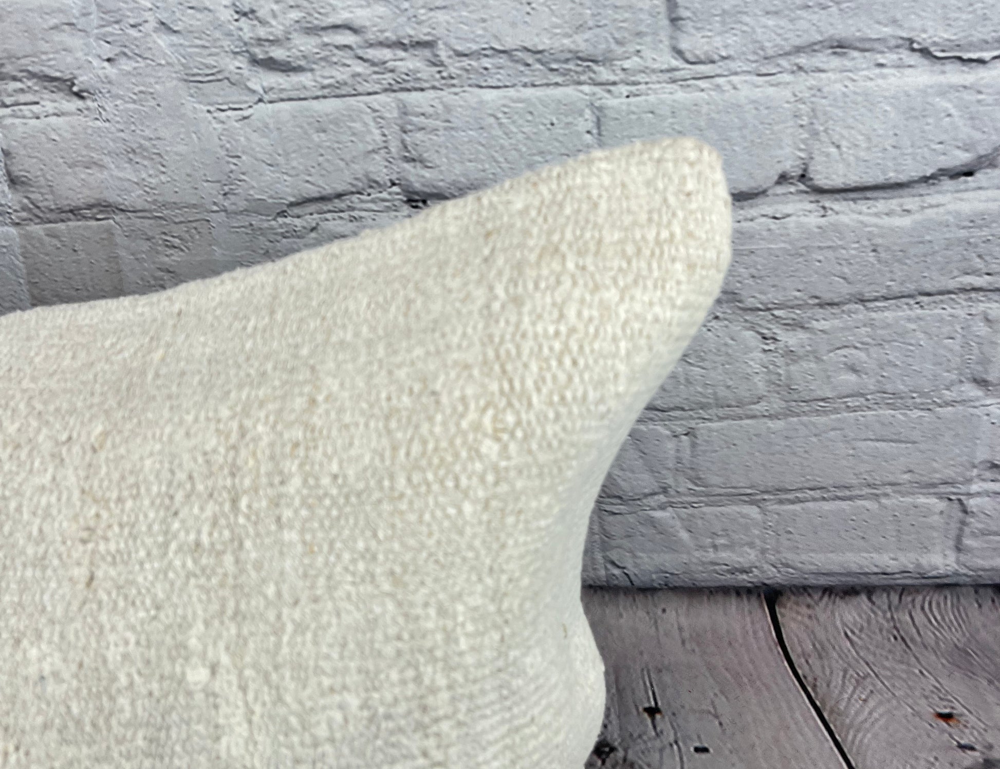 16 x 24 Hemp Pillow Turkish Cushion Natural White Pillow Cushion Cover #6181