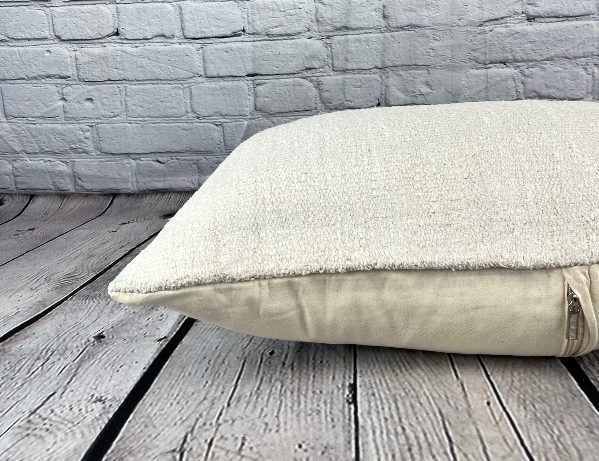 16 x 24 Hemp Pillow Turkish Cushion Natural White Pillow Cushion Cover #6181