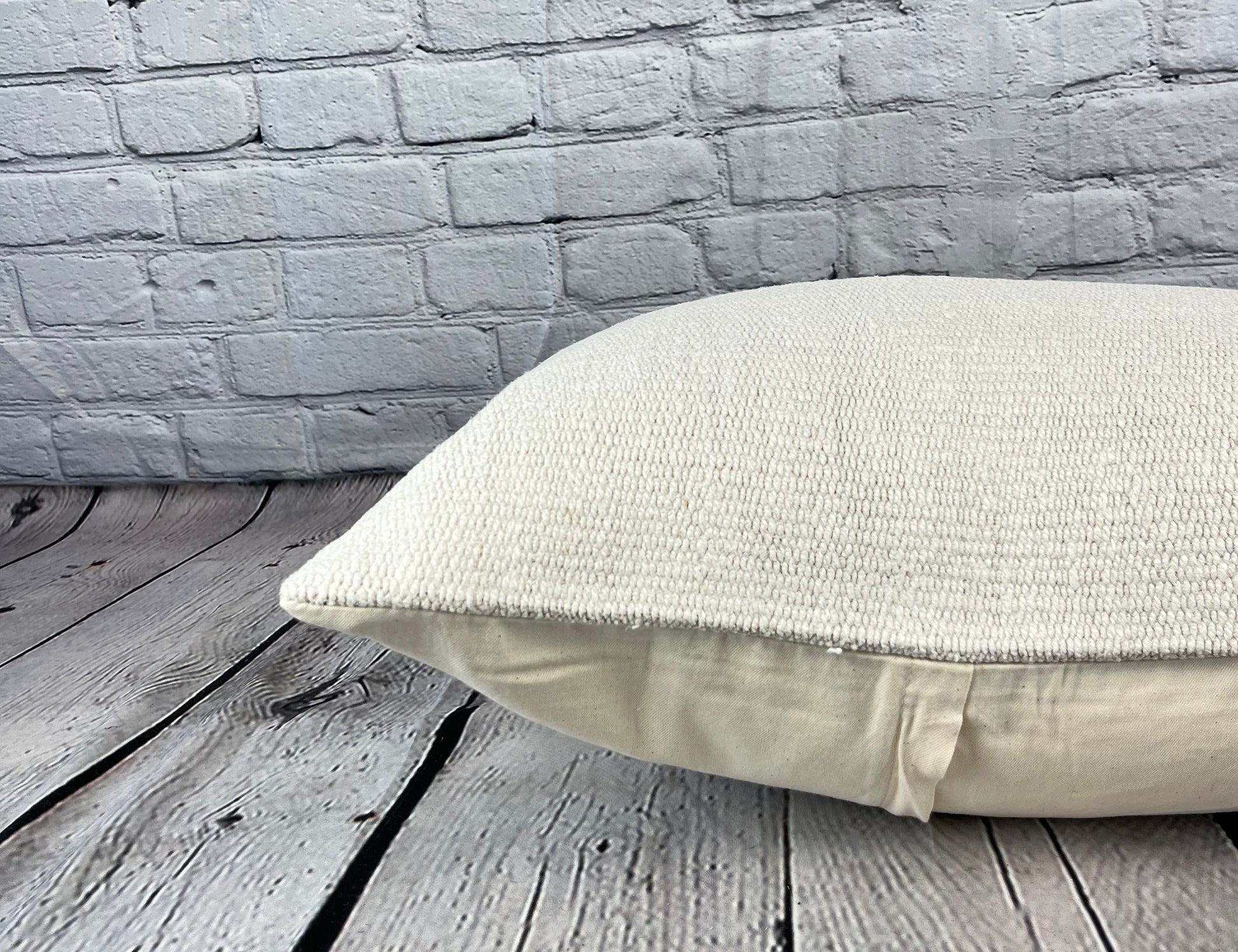 16 x 24 Hemp Pillow Turkish Cushion Natural White Pillow Cushion Cover #6180