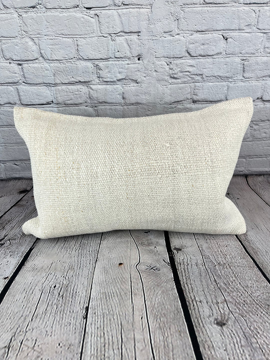 16 x 24 Hemp Pillow Turkish Cushion Natural White Pillow Cushion Cover #6163