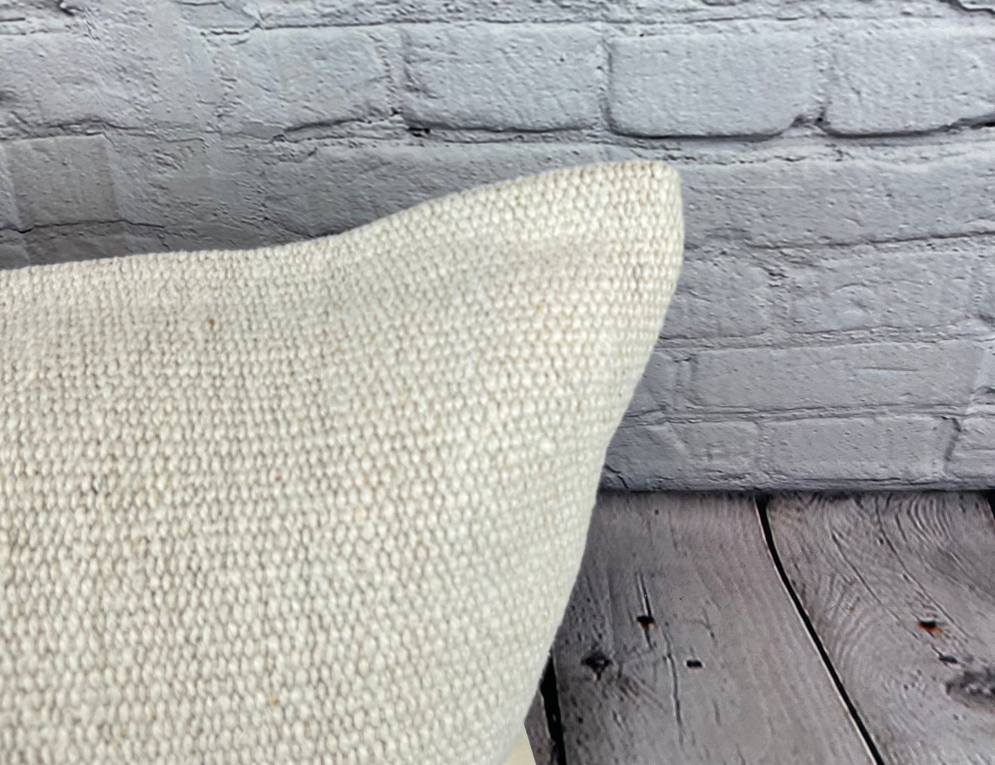 16 x 24 Hemp Pillow Turkish Cushion Natural White Pillow Cushion Cover #6163