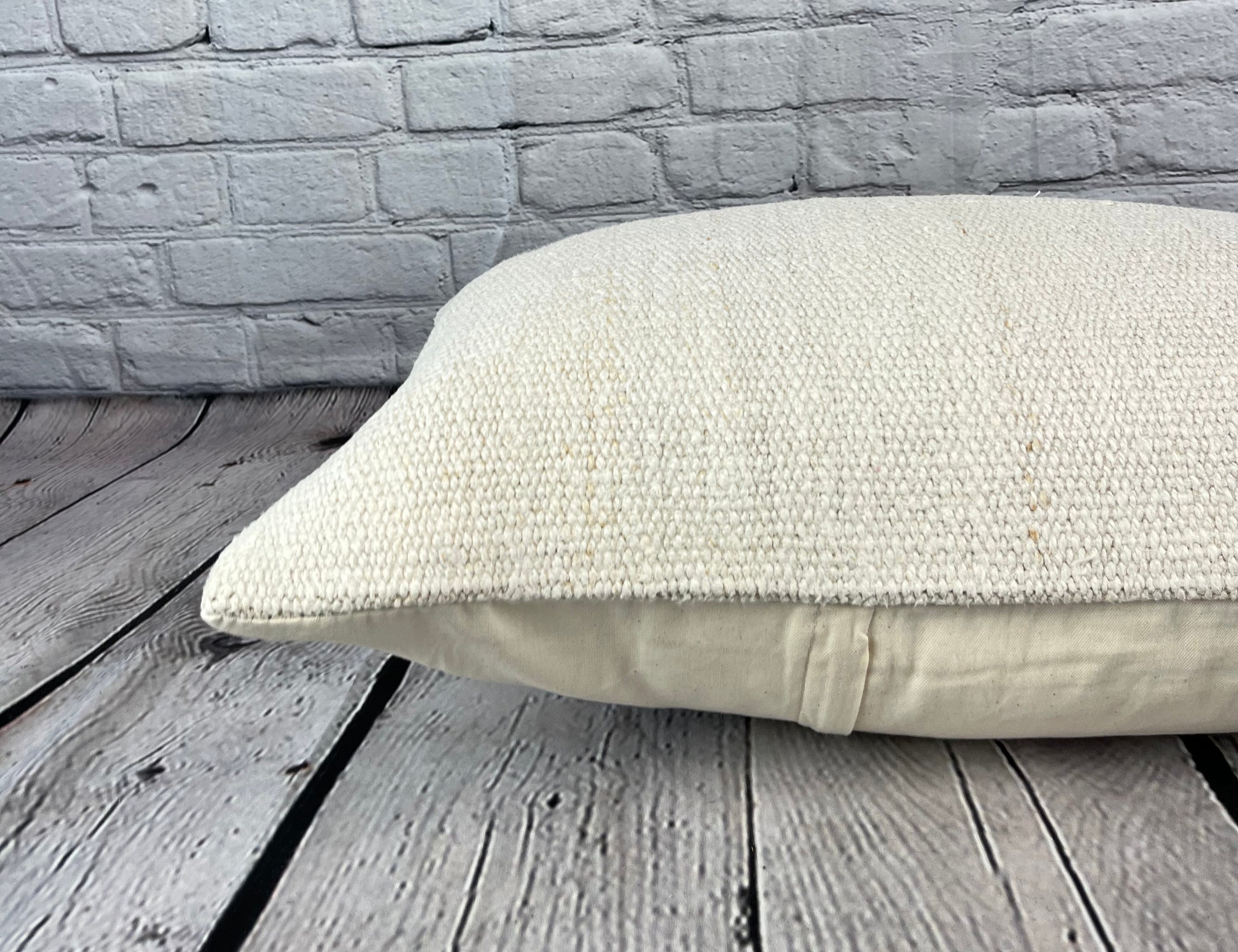 16 x 24 Hemp Pillow Turkish Cushion Natural White Pillow Cushion Cover #6163