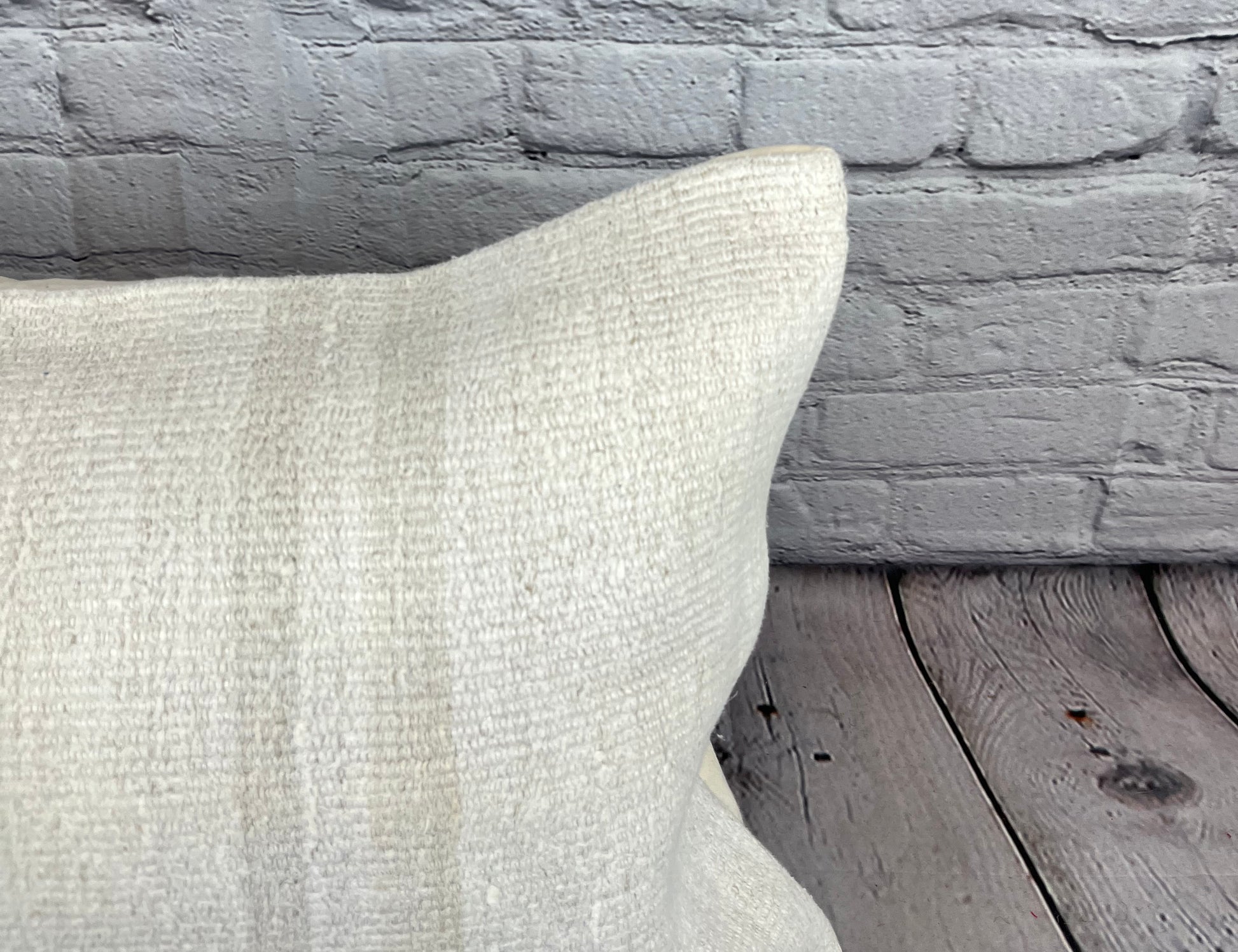 16 x 24 Hemp Pillow Turkish Cushion Natural White Pillow Cushion Cover #6170
