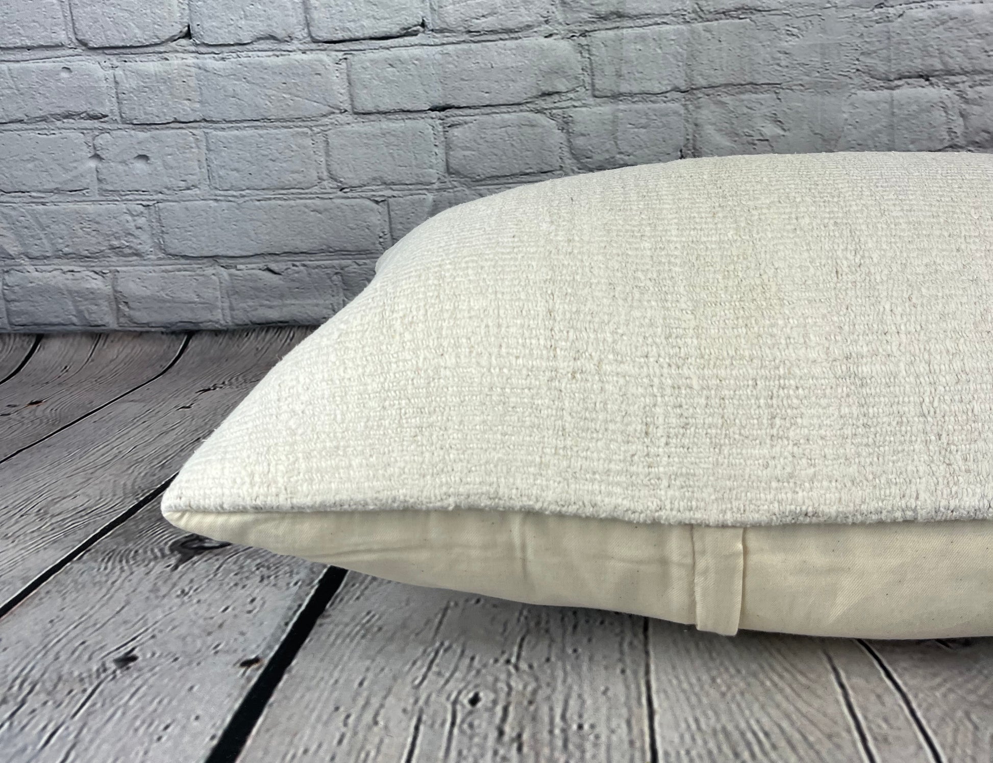 16 x 24 Hemp Pillow Turkish Cushion Natural White Pillow Cushion Cover #6170