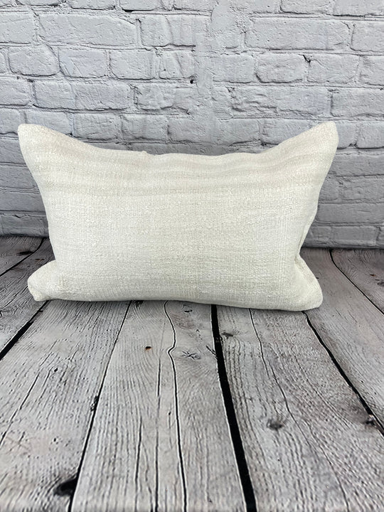 16 x 24 Hemp Pillow Turkish Cushion Natural White Pillow Cushion Cover #6205