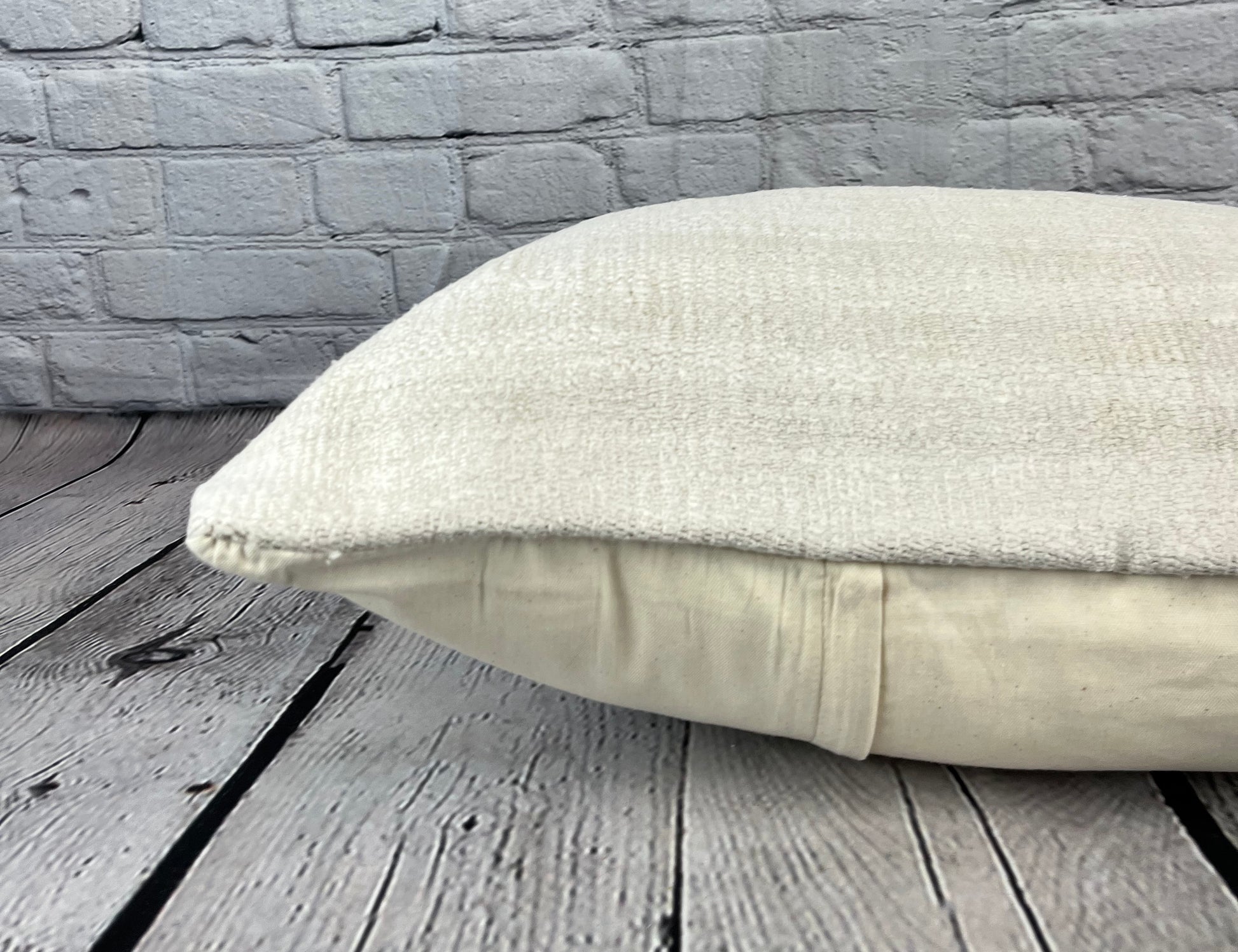 16 x 24 Hemp Pillow Turkish Cushion Natural White Pillow Cushion Cover #6205