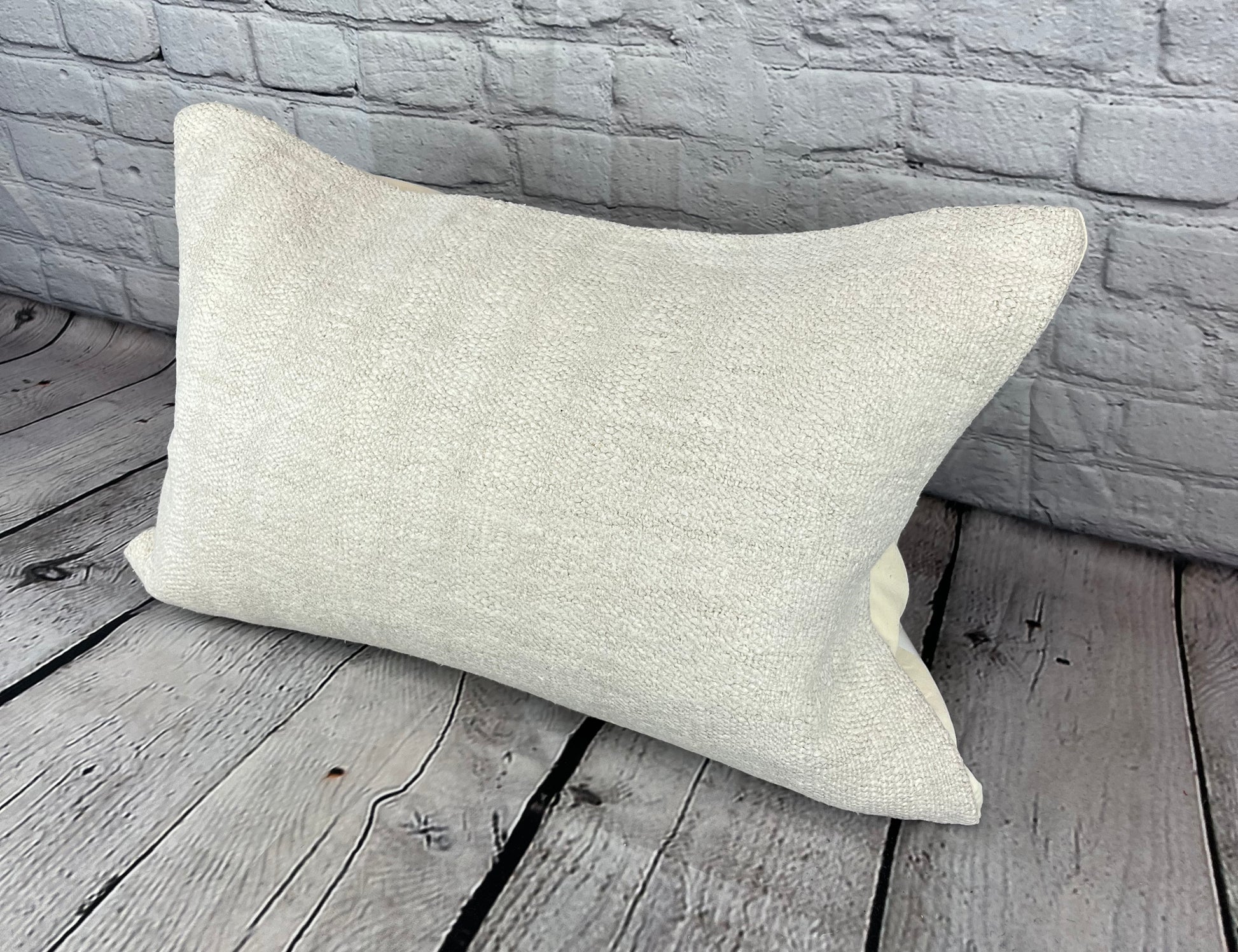 16 x 24 Hemp Pillow Turkish Cushion Natural White Pillow Cushion Cover #6204