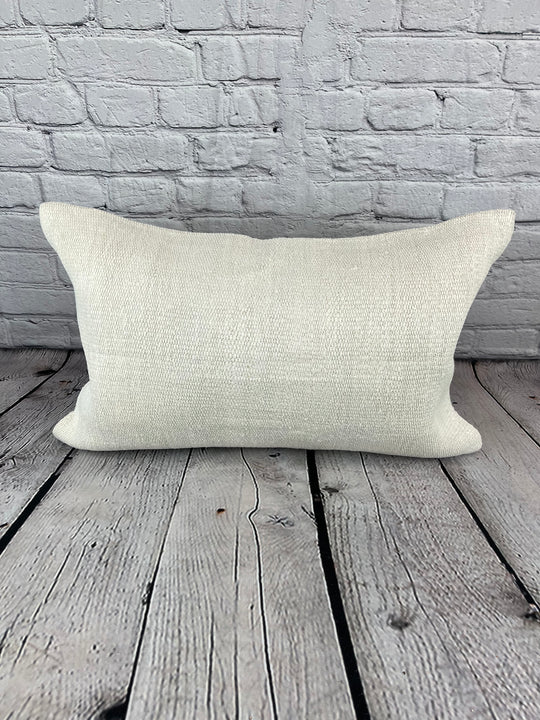 16 x 24 Hemp Pillow Turkish Cushion Natural White Pillow Cushion Cover #6162
