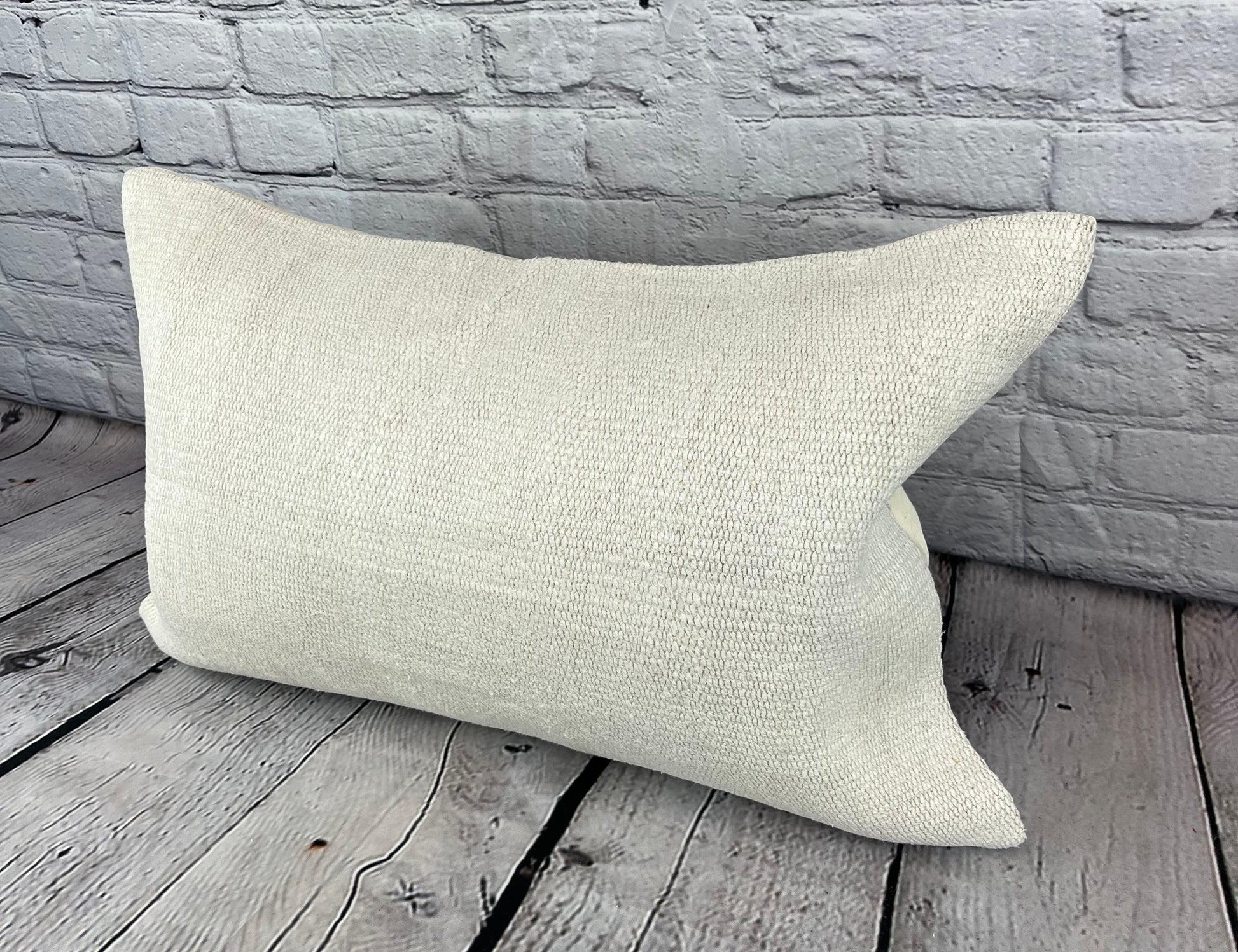 16 x 24 Hemp Pillow Turkish Cushion Natural White Pillow Cushion Cover #6162