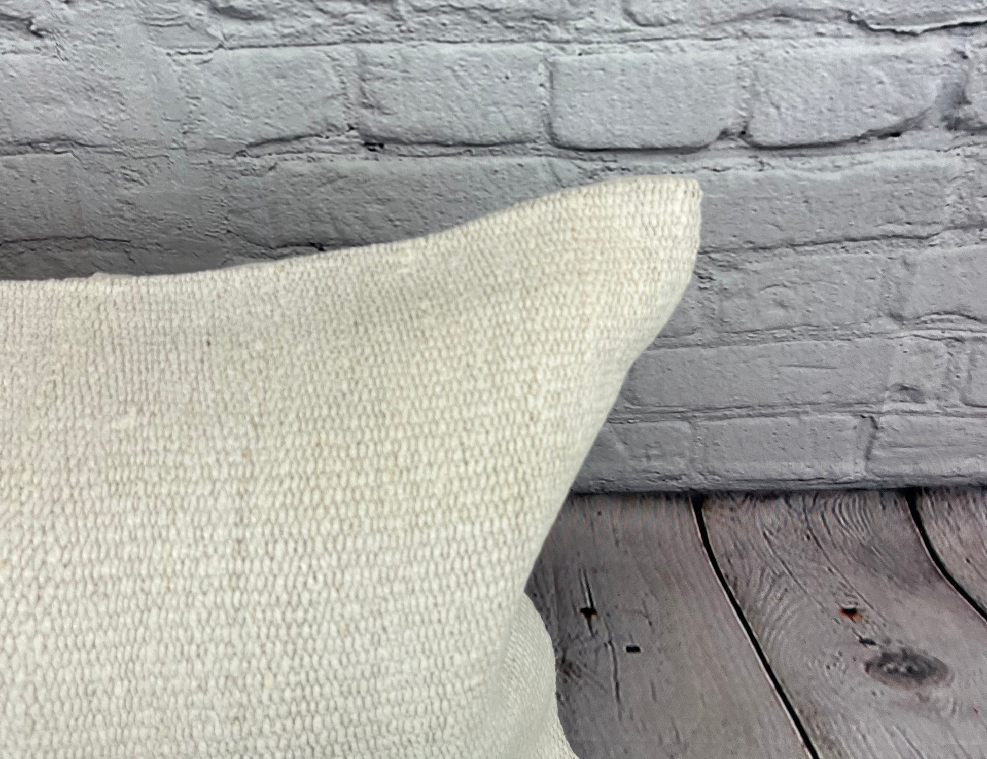 16 x 24 Hemp Pillow Turkish Cushion Natural White Pillow Cushion Cover #6162