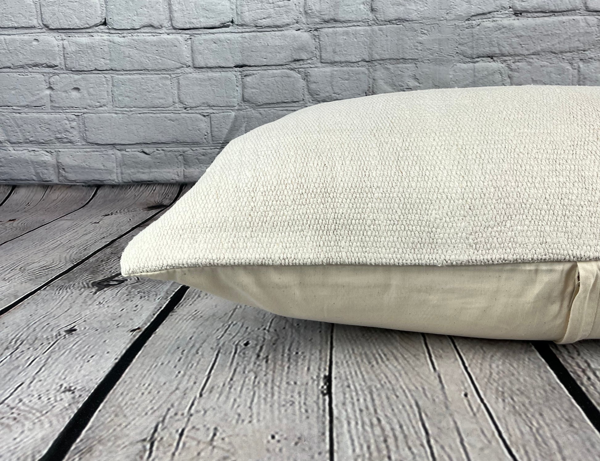 16 x 24 Hemp Pillow Turkish Cushion Natural White Pillow Cushion Cover #6162