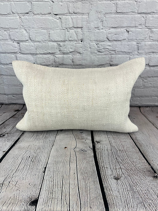 16 x 24 Hemp Pillow Turkish Cushion Natural White Pillow Cushion Cover #6188