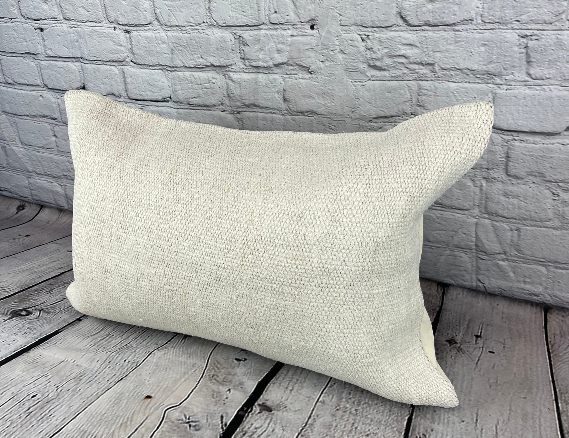 16 x 24 Hemp Pillow Turkish Cushion Natural White Pillow Cushion Cover #6188