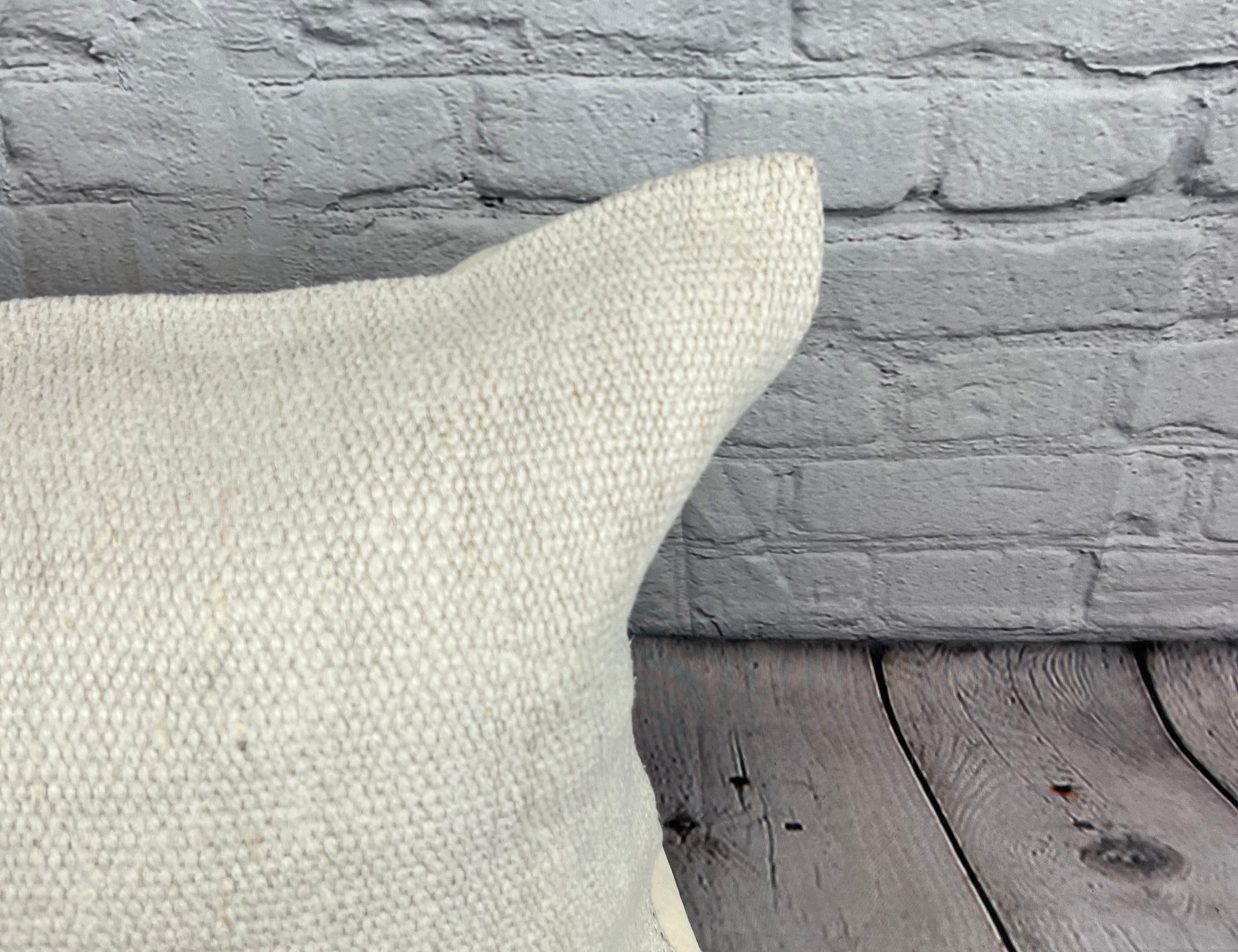 16 x 24 Hemp Pillow Turkish Cushion Natural White Pillow Cushion Cover #6188