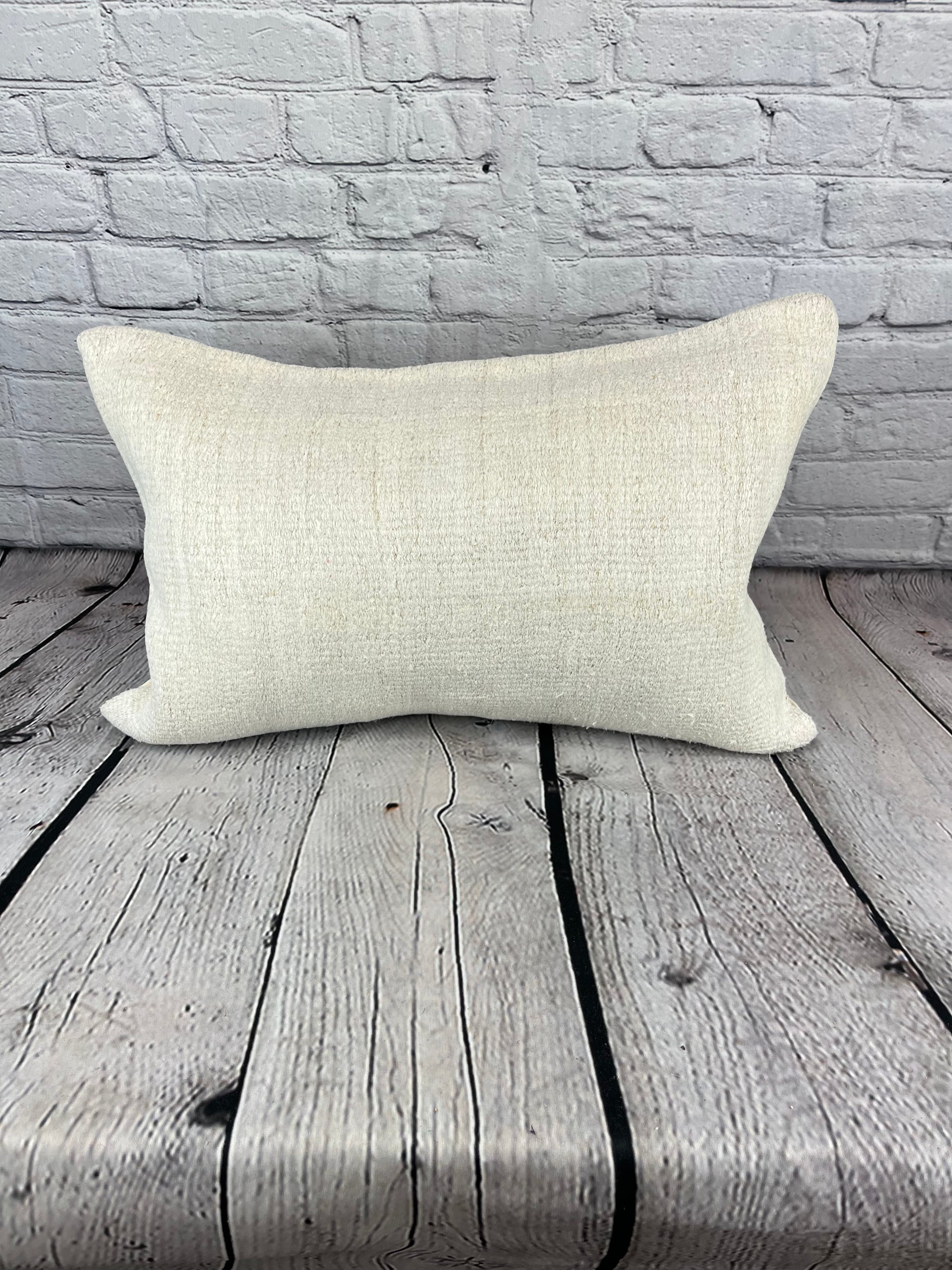 16 x 24 Hemp Pillow Turkish Cushion Natural White Pillow Cushion Cover #6161