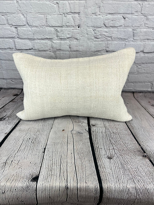 16 x 24 Hemp Pillow Turkish Cushion Natural White Pillow Cushion Cover #6161