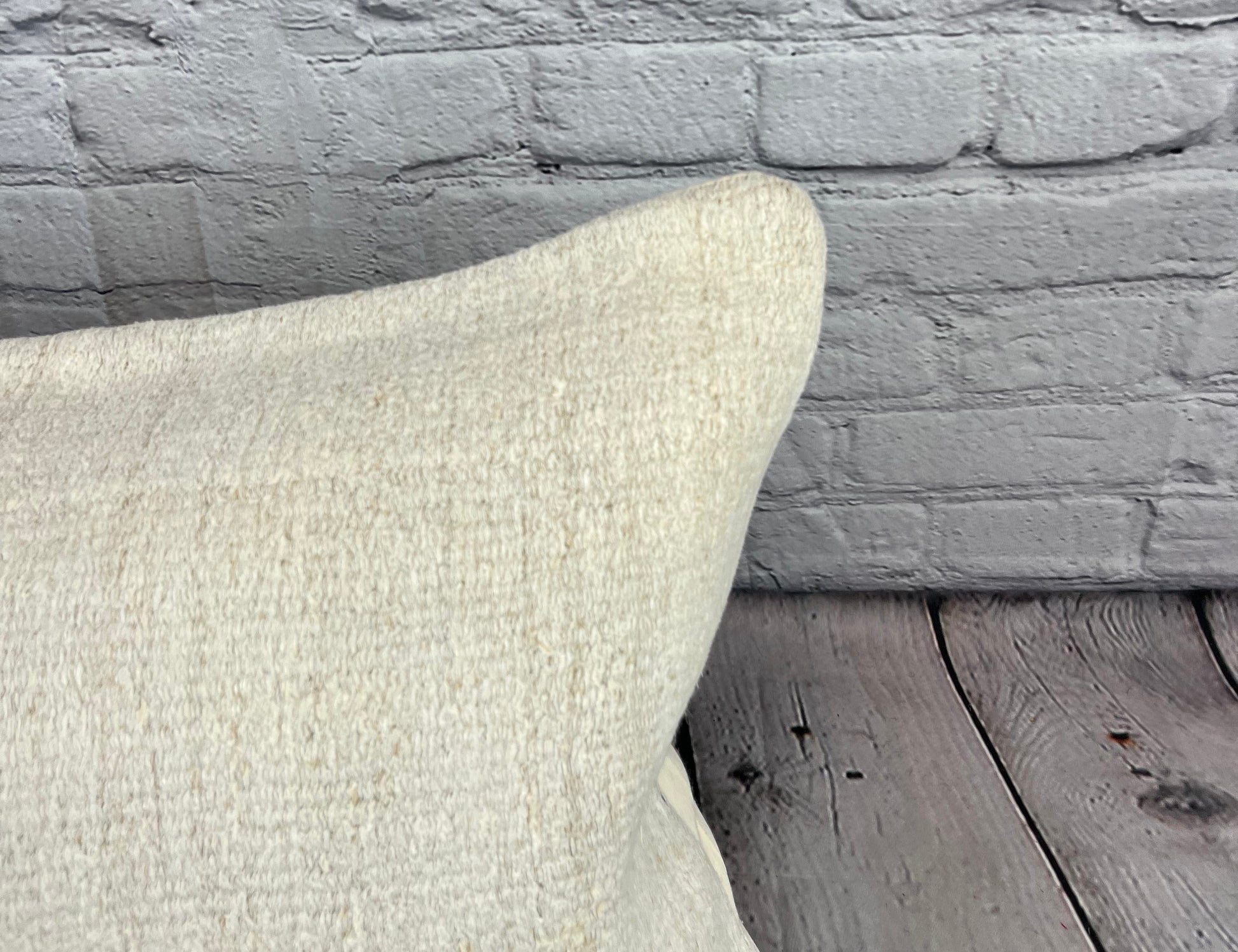 16 x 24 Hemp Pillow Turkish Cushion Natural White Pillow Cushion Cover #6161