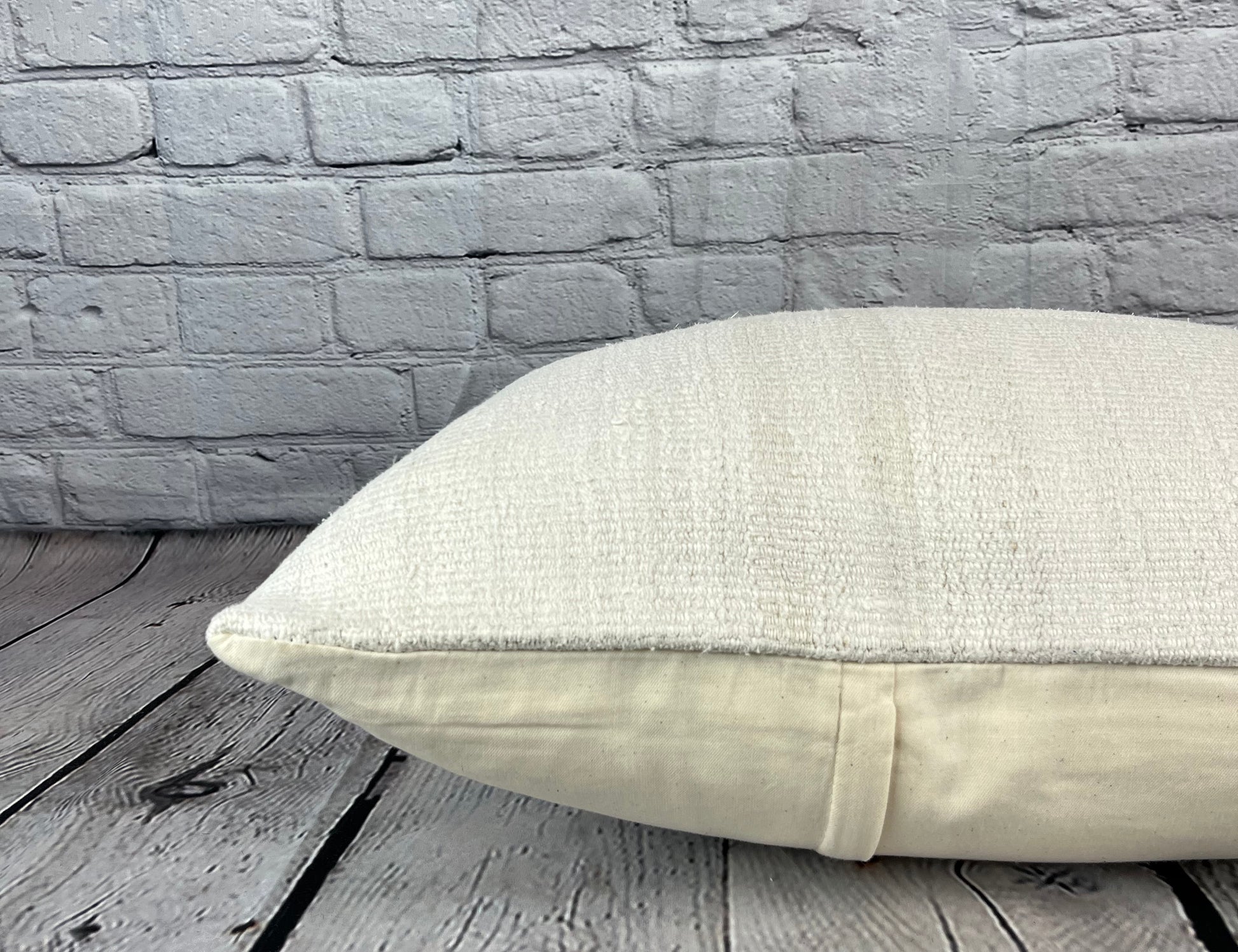 16 x 24 Hemp Pillow Turkish Cushion Natural White Pillow Cushion Cover #6122