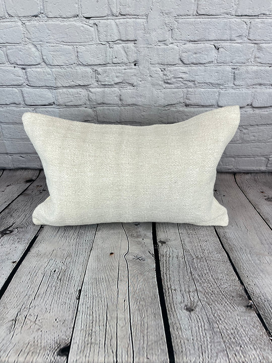 16 x 24 Hemp Pillow Turkish Cushion Natural White Pillow Cushion Cover #6119
