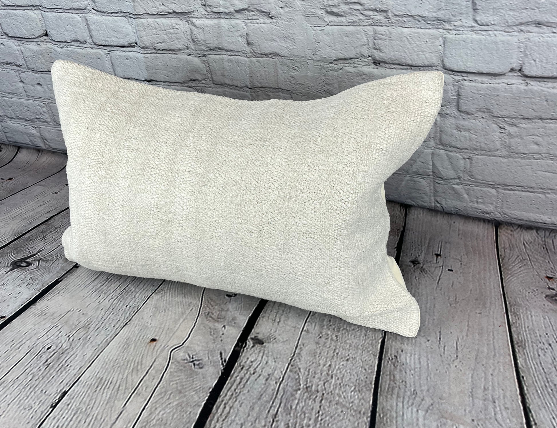 16 x 24 Hemp Pillow Turkish Cushion Natural White Pillow Cushion Cover #6119