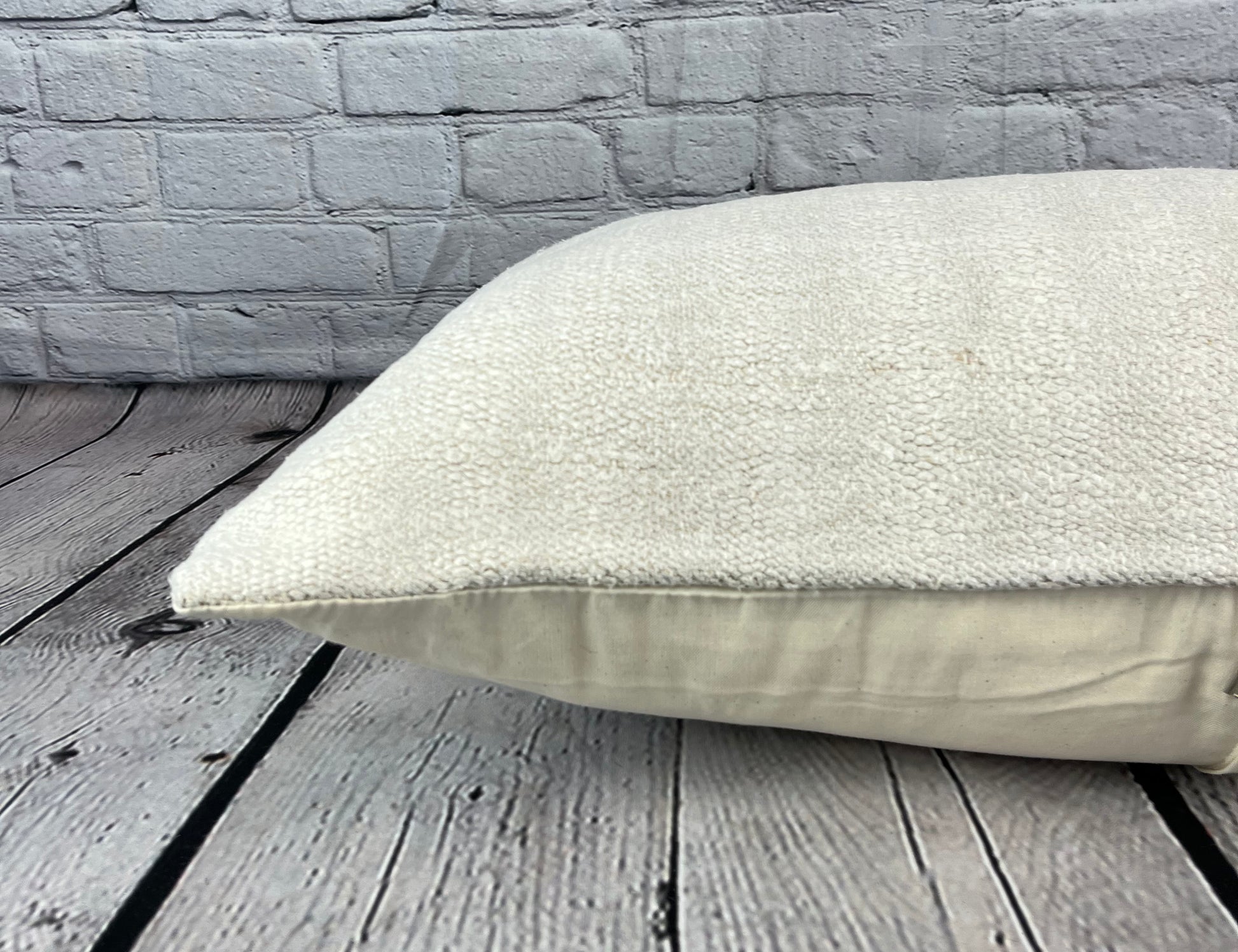 16 x 24 Hemp Pillow Turkish Cushion Natural White Pillow Cushion Cover #6119