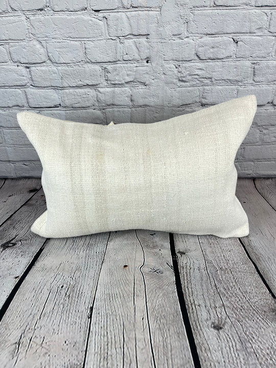 16 x 24 Hemp Pillow Turkish Cushion Natural White Pillow Cushion Cover #6191